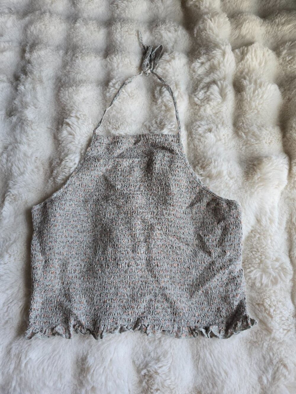 AE American Eagle floral cropped halter top